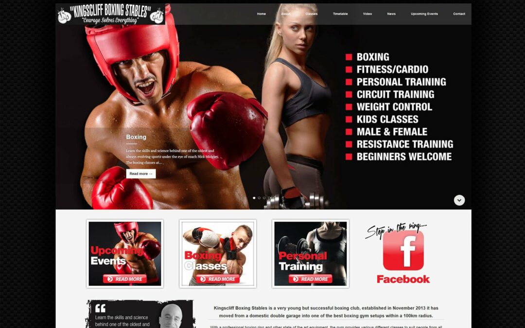 Kingscliff Boxing Stables Website Design by Vertex Media at Casuarina Tweed Coast
