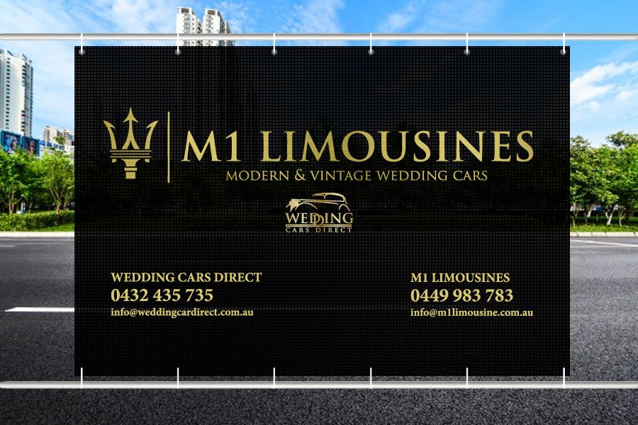 Banner Printing - Vinyl Mesh Banners | Discount Price - Australia Wide Fast Delivery | M1 Limousines Signage