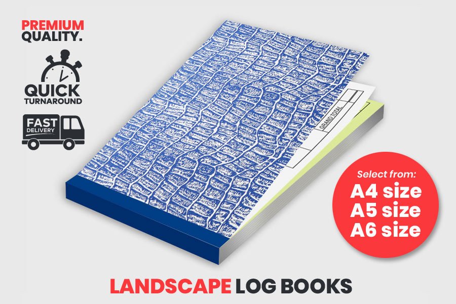 LOG-096-SRS-A-LBT2 96 Pages 8 x 10 Blue Cover Smyth Sewn Hardbound BookFactory Log Book/Multipurpose Log Book 