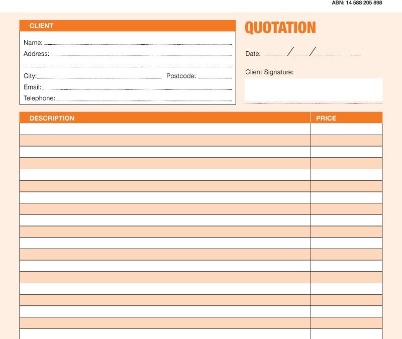 Q08-A4P Template | Quotation Book Custom Design by VERTEX MEDIA