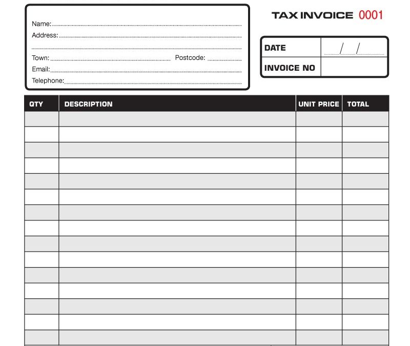 T07-A4P Template | Tax Invoice Book Design by VERTEX MEDIA