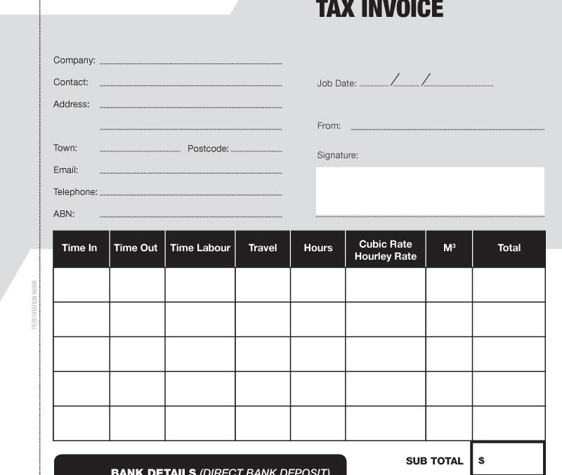 T10-A4P Template Tax Invoice book Custom Design by VERTEX MEDIA