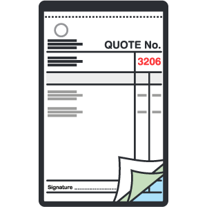 Custom Quote Book Printing NCR carbonless Quotation Icon