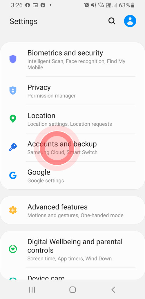 Step 2 Setting up email account Samsung Smart Phone IMAP