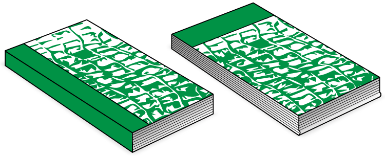 Green Croc Cover and Tape NCR Book in Portrait or Landscape Layouts